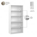 Studio A Tall 5 Shelf Bookcase with Doors by Bush Business Furniture