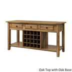 Eleanor Two-Tone Wood Wine Rack Buffet Server by iNSPIRE Q Classic