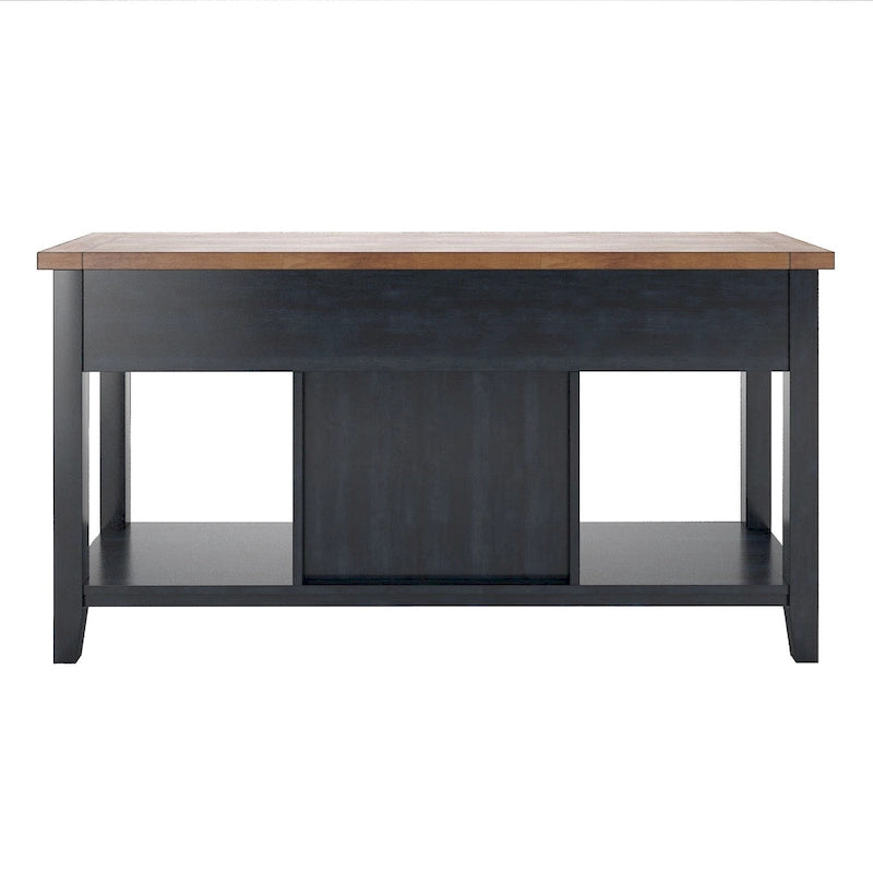 Eleanor Two-Tone Wood Wine Rack Buffet Server by iNSPIRE Q Classic