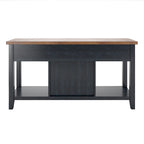 Eleanor Two-Tone Wood Wine Rack Buffet Server by iNSPIRE Q Classic