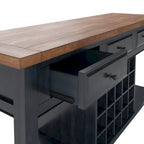 Eleanor Two-Tone Wood Wine Rack Buffet Server by iNSPIRE Q Classic