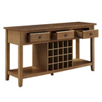 Eleanor Two-Tone Wood Wine Rack Buffet Server by iNSPIRE Q Classic