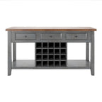 Eleanor Two-Tone Wood Wine Rack Buffet Server by iNSPIRE Q Classic