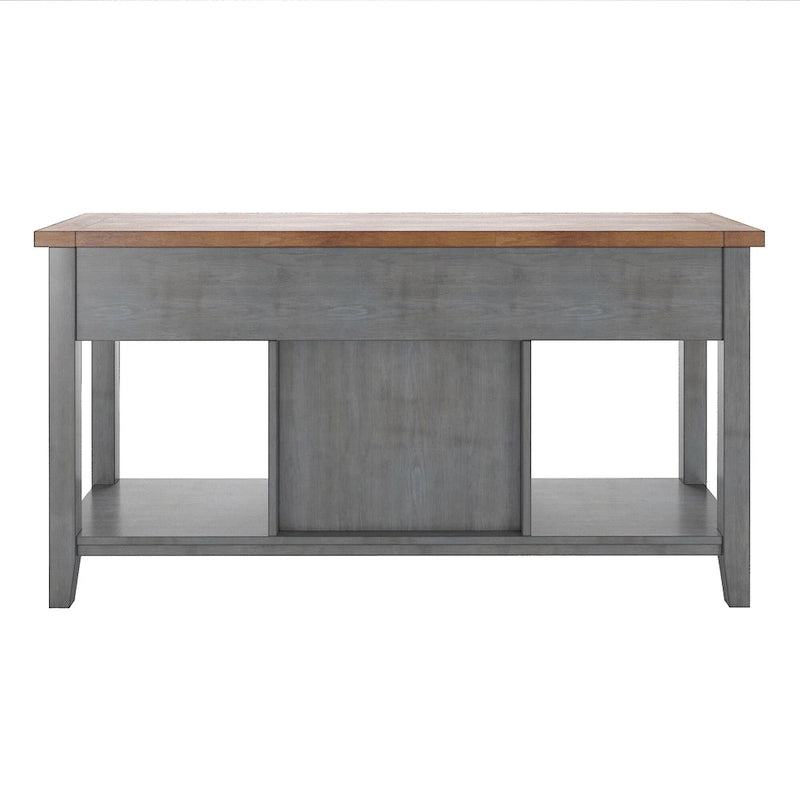 Eleanor Two-Tone Wood Wine Rack Buffet Server by iNSPIRE Q Classic