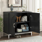 Simple Storage Cabinet Accent Cabinet with Solid Wood Veneer