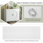 Simple Storage Cabinet Accent Cabinet with Solid Wood Veneer