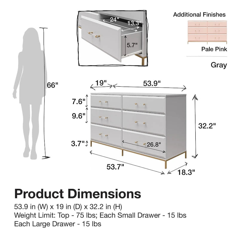 Mr. Kate Effie 6 Drawer Dresser