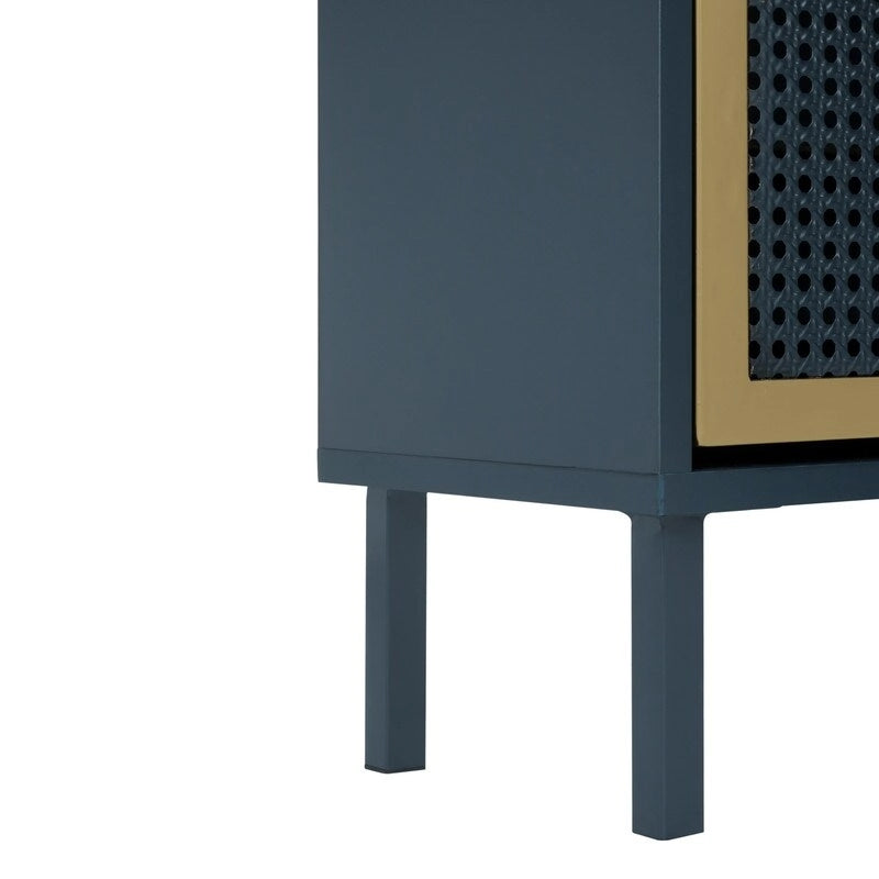 Natural Rattan 3 Door Shoe Rack Shoe Storage Cabinet