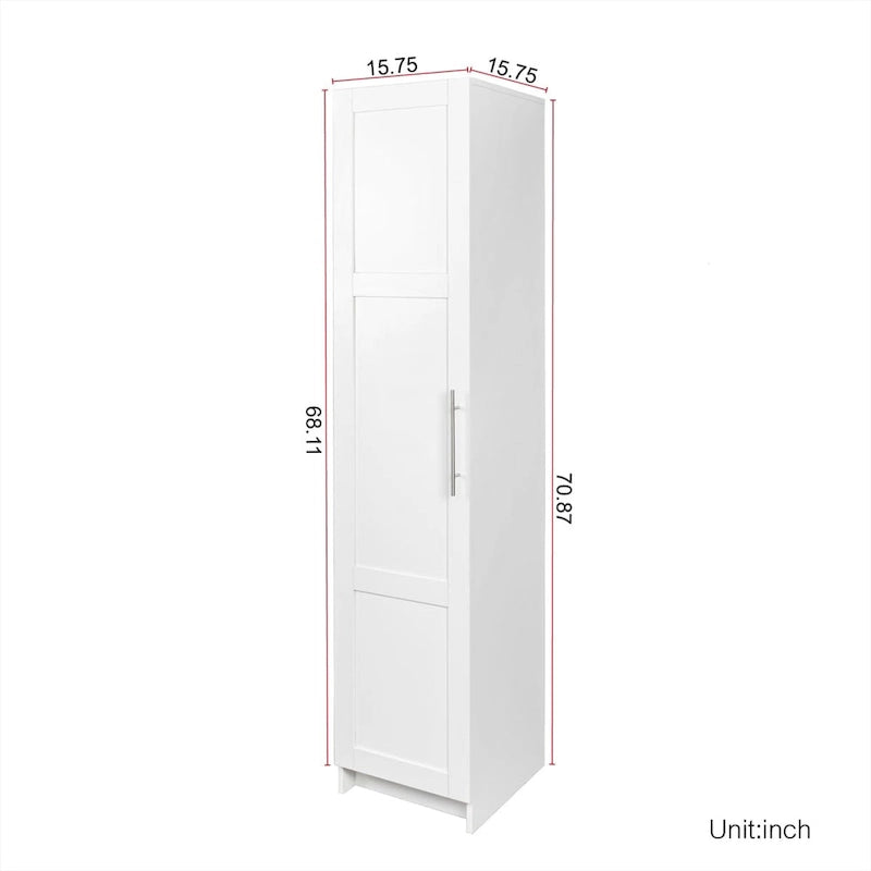 Stackable Storage Cabinet, White