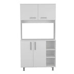 TUHOME 95 Pantry with 2 Double Cabinets, 3 Open Shelves - N/A