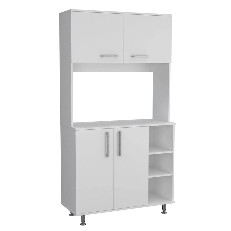 TUHOME 95 Pantry with 2 Double Cabinets, 3 Open Shelves - N/A