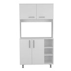 TUHOME 95 Pantry with 2 Double Cabinets, 3 Open Shelves - N/A