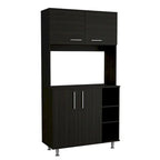 TUHOME 95 Pantry with 2 Double Cabinets, 3 Open Shelves - N/A