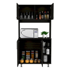 TUHOME 95 Pantry with 2 Double Cabinets, 3 Open Shelves - N/A