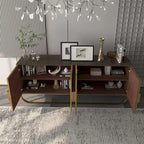 Clihome Furniture Wood 4-Door Accent Cabinet