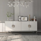 Clihome Furniture Wood 4-Door Accent Cabinet