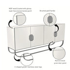 Clihome Furniture Wood 4-Door Accent Cabinet