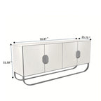 Clihome Furniture Wood 4-Door Accent Cabinet