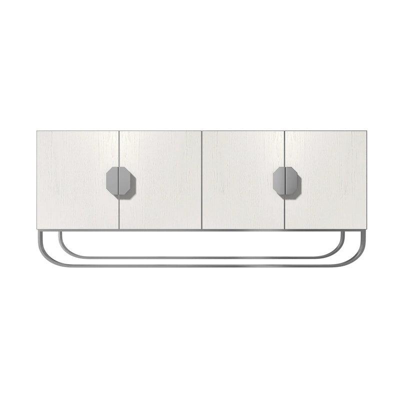 Clihome Furniture Wood 4-Door Accent Cabinet