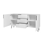 Manhattan Comfort Beekman 62.99 Sideboard with 4 Shelves
