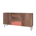 Manhattan Comfort Beekman 62.99 Sideboard with 4 Shelves