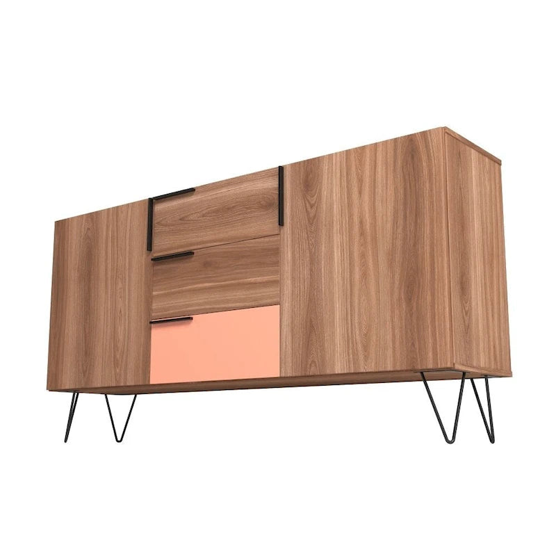 Manhattan Comfort Beekman 62.99 Sideboard with 4 Shelves