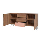 Manhattan Comfort Beekman 62.99 Sideboard with 4 Shelves
