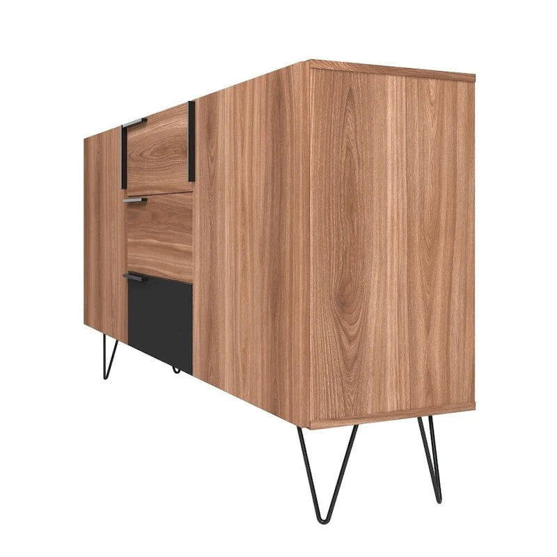 Manhattan Comfort Beekman 62.99 Sideboard with 4 Shelves