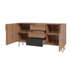 Manhattan Comfort Beekman 62.99 Sideboard with 4 Shelves