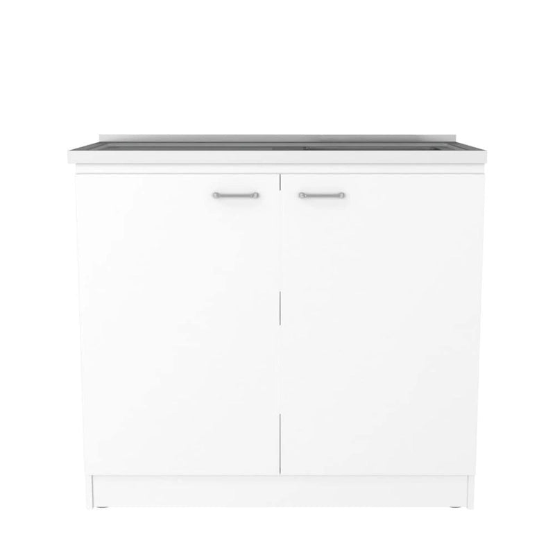 TUHOME Phoenix 2-Piece Kitchen Set with Kitchen Island and Utility Sink Cabinet - N/A