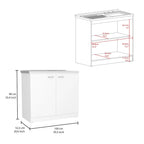 TUHOME Phoenix 2-Piece Kitchen Set with Kitchen Island and Utility Sink Cabinet - N/A