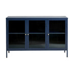 Rye Studio Brianne Modern Metal & Glass 3-Door Sideboard