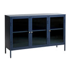 Rye Studio Brianne Modern Metal & Glass 3-Door Sideboard