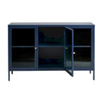 Rye Studio Brianne Modern Metal & Glass 3-Door Sideboard