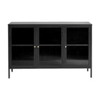Rye Studio Brianne Modern Metal & Glass 3-Door Sideboard