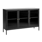 Rye Studio Brianne Modern Metal & Glass 3-Door Sideboard
