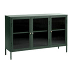 Rye Studio Brianne Modern Metal & Glass 3-Door Sideboard