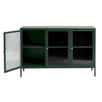 Rye Studio Brianne Modern Metal & Glass 3-Door Sideboard