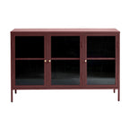 Rye Studio Brianne Modern Metal & Glass 3-Door Sideboard