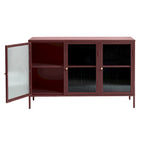 Rye Studio Brianne Modern Metal & Glass 3-Door Sideboard