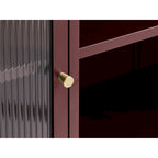 Rye Studio Brianne Modern Metal & Glass 3-Door Sideboard