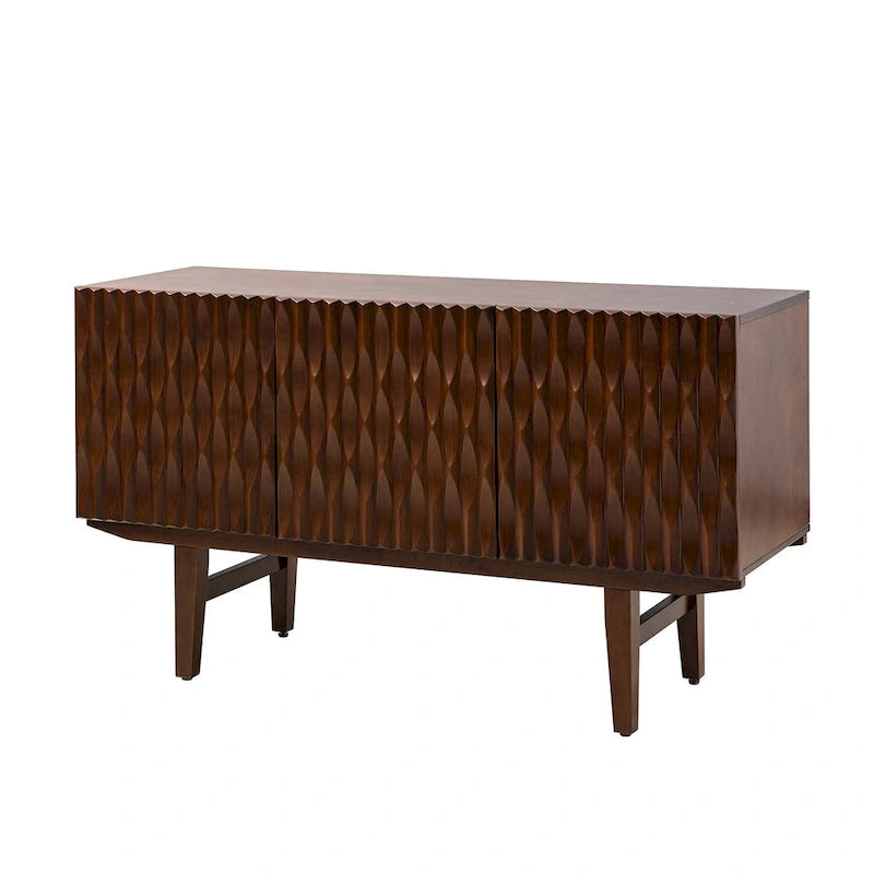 Joanna Modern Carved Geometric Patterns Sideboard By HULALAHOME