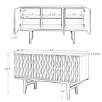 Joanna Modern Carved Geometric Patterns Sideboard By HULALAHOME