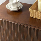 Joanna Modern Carved Geometric Patterns Sideboard By HULALAHOME