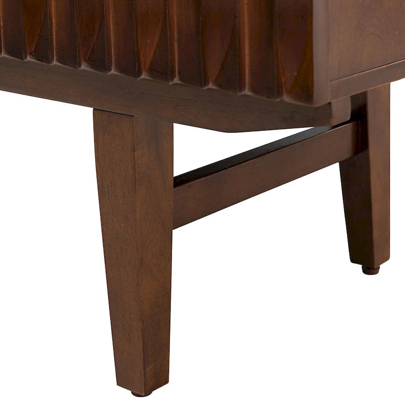 Joanna Modern Carved Geometric Patterns Sideboard By HULALAHOME