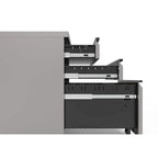 Maddox Modern Matte 3-Drawer Mobile File Cabinet by Furniture of America