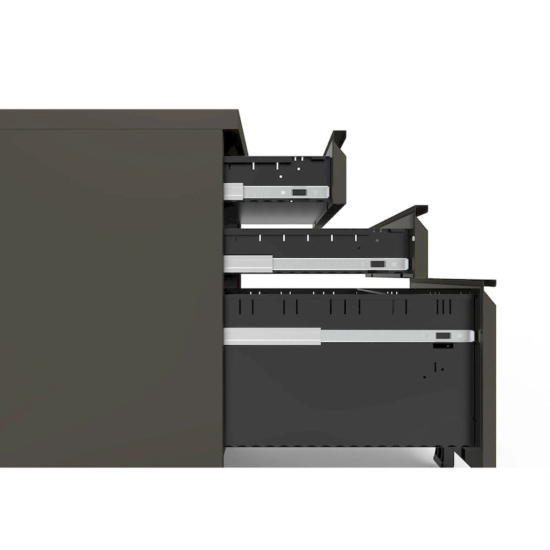 Maddox Modern Matte 3-Drawer Mobile File Cabinet by Furniture of America