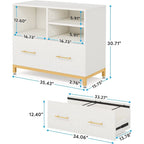 File Cabinet with Drawer, Letter/Letter/A4 Size, Adjustable Rod