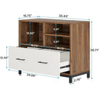 File Cabinet with Drawer, Letter/Letter/A4 Size, Adjustable Rod