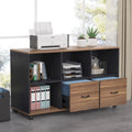 2 Drawers Lateral File Cabinets 43 inches Mobile Filing Cabinet Printer Stand Office Cabinet